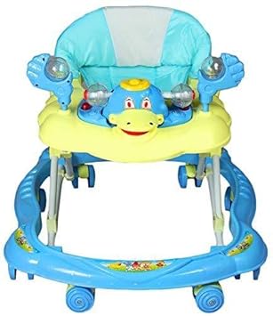 DGP Traders Smart Witty Plastic Round Baby Walker with Adjustable Height & Musical Toy Bar Rattles