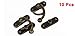 Uxcell Left Latch Hook Antique Wood Box Hasp Catch Decor, Bronze Tone, 10-Piece