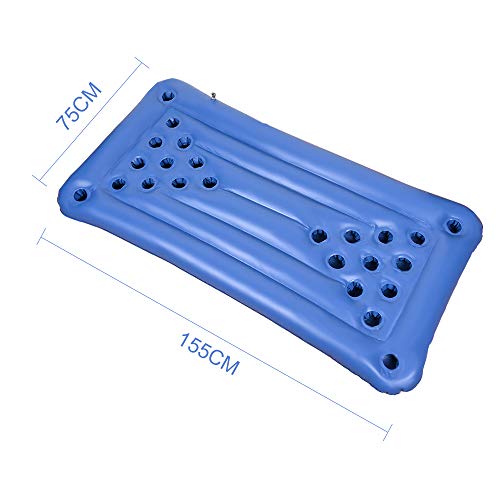 Faburo Beer Pong Air Mattress, Beer Pong Table, 155 x 75 x 13 cm, Inflatable Beer Pong Air Mattress, Party Game Drinking Game, Without Cup