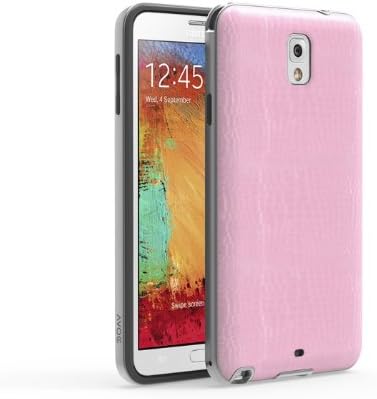 Zenus Avoc Samsung Galaxy Note 3 Barcelona Case Cover [Pink] TPU + Polycarbonate + Leather Carrying Case for Note III