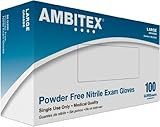 Ambitex Nitrile Select Powder-Free Exam Gloves Medium Case