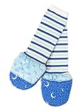 Handsocks Plushy Stay On Strap-Free No-Scratch & Warmth Baby & Kid Mittens (Medium (6-12 Months), Sweet Caroline (Stars))