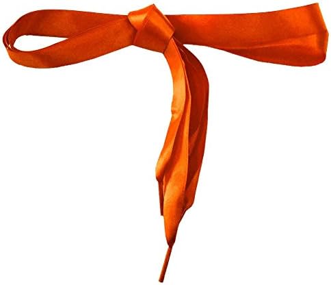 Flat Satin Tap Shoe Laces Ribbon Shoelaces 2cm Wide Orange 140cm/55In
