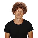 Brown Culry Adult Wig