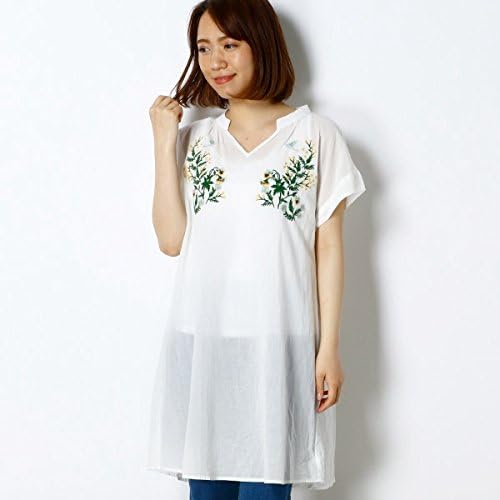 Amazon スーパーハッカ Super Hakka 野花とパンジー刺繍ワンピース 21キナリ 99 F ワンピース チュニック 通販