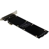 SEDNA - PCI Express (PCIe) Dual 2.5 Inch SSD/HDD Mounting Adapter (with Built in Power Circuit, no Need SATA Power Connector,), SSD/HDD not Included