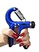 Elite Sportz Adjustable Hand Grip Exerciser and 3 Hand Grip Strengthener Balls, Combine to make a Great Grip Strength Trainer Set - Resistance Range of 22lbs to 88lbs (Blue)