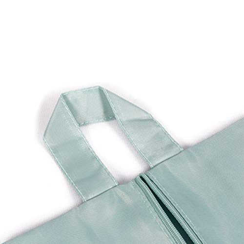 ZAIXU Portable Nylon Travel Shoe Bags with Zipper Closure (Blue and Gray, Set of 4pcs) - Thumbnail 6