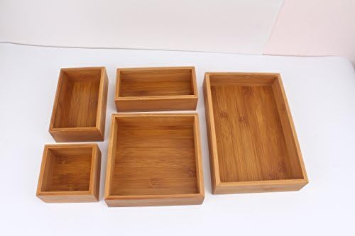 KitAidPro ™Bamboo Drawer Organizer Boxes