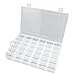 Rekukos Plastic Jewelry Box Organizer Storage Container with Adjustable Dividers 36 Grids (Clear)