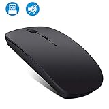 Wireless Mouse Rechargable, Computer Mouse, 2.4G Silent Mouse Computer Office Portable Mobile Optical Mouse with USB Receiver, 3 Adjustable DPI Levels for Laptop, Mac, MacBook, Notebook, PC, Computer