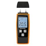 Wood Moisture Meter, Upgrade Moisture Detector Wood Portable Water Moisture Tester for 8 Material Type Selection Moisture Detector with Digital LCD Pin Type, Range 0% ~ 80%, accuracy: ± 2%)