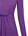 Ninedaily Women V Neck Tunics Ruffles Long Sleeve Draped Shoulder Blouse Tops