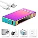 Electric Arc Lighter USB Rechargeable Lighter Windproof Flameless Lighter Plasma Electronic Lighter with LED Power Display (Rainbow)