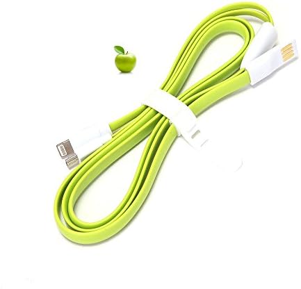 ABSL M2 Magnetic 2 in 1 Duo cable, Flat type Tangle-Free 3.28 Feet(1M), High Speed Quick Charging Micro 5pin + 8Pin Lightning USB Cable for both All Androids,Samsung,LG&amp;Apple iPhones 6/6S-Green