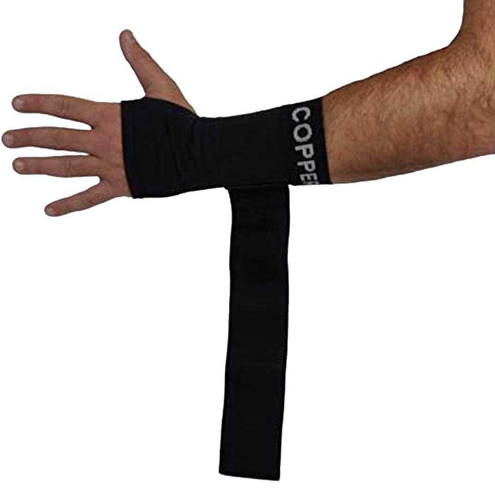 COPPER HEAL - Long Adjustable Wrist Supports - Thumb Support Highest Copper Infused Wrist Compression Works Right Left hands Wrist braces hand wraps