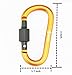 GLOUE Aluminum D-ring Locking Carabiner Keychain Spring Clip Lock Carabiner Hook - Outdoor Camping Equipment - Multi Colors (11)