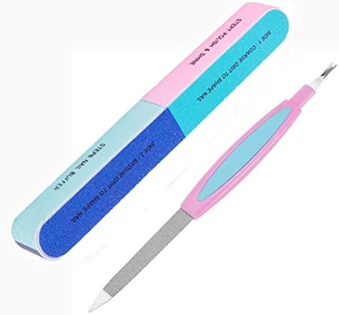 Combo of Catwings Block Nail Polisher/Shiner & Nail Filer with Cuticle Trimmer