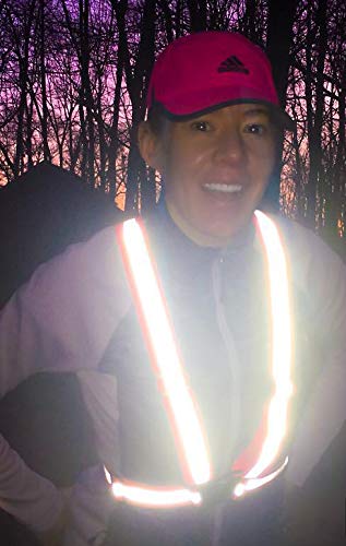 High Visibility Reflective Vest - Safety Reflector Strips Bands - Reflective Running Gear for Men and Women for Night Running, Biking, Walking (Pink Vest + 4 Bands) - Thumbnail 5