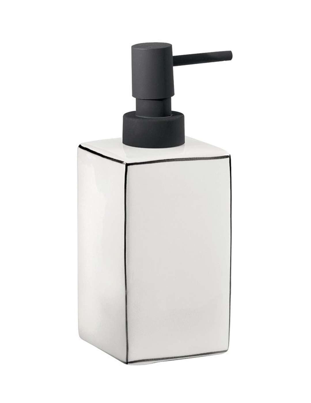 Gedy Lucrezia Soap Dispenser, Ceramic, White, 7 x 7 x 17.5