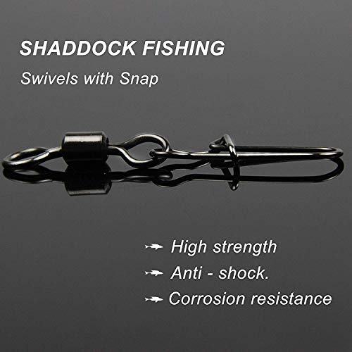 Shaddock Fishing 210 Stück/Box Angelwirbel Schnappverbinder Größe 2 4 5 6 8 Hochfeste Angelwirbel mit schönen… – Bild 6