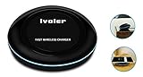 iVoler Qi Fast Wireless Charger Charging Stand Pad for Samsung Galaxy Note 5/S7/S7 Edge/S6 Edge + and All Qi-Enabled Devices [Adaptive Fast Charger NOT Included]