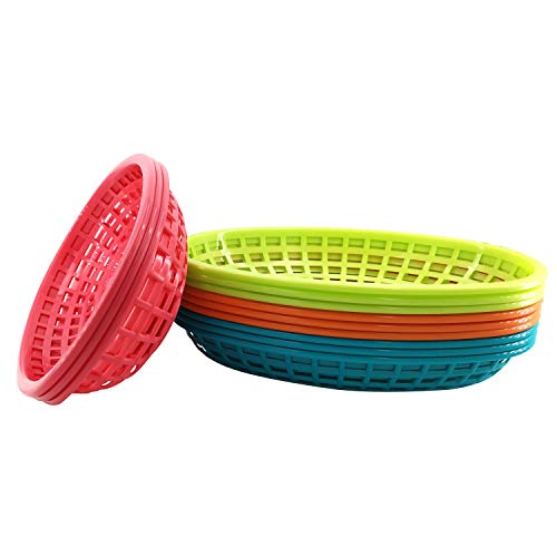image for XINGUO 10.5 x 7 Inch Bread Baskets Plastic Serving Food Dishwasher Saf