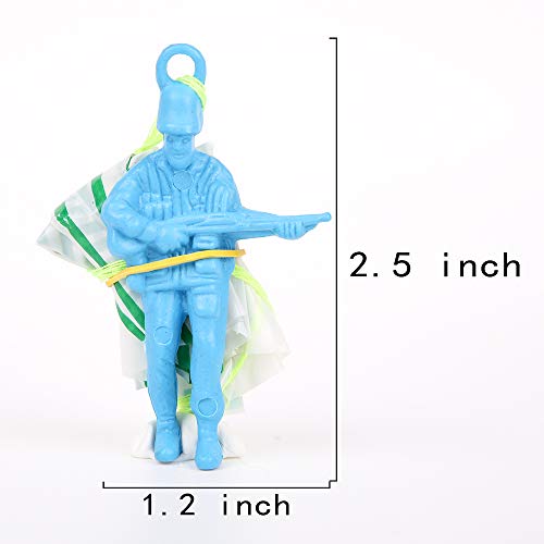 PROLOSO Vinyl Paratroopers Plastic Warrior Figures Mini Parachute Men Airborne Action Figures Party Favors Toy Assortment 30 Pack - Thumbnail 3