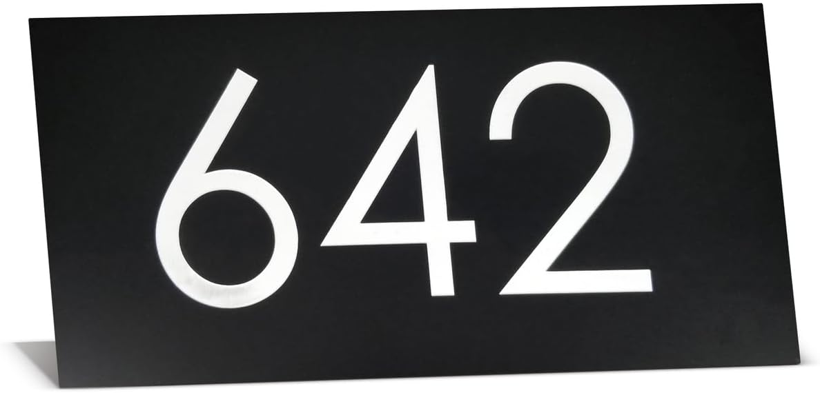 Plaques & Wall Art - House Numbers For Outside Plaque Address Signs Horizontal For Houses House Number Sign House Numbers Plaque (Mulitple Color Options)