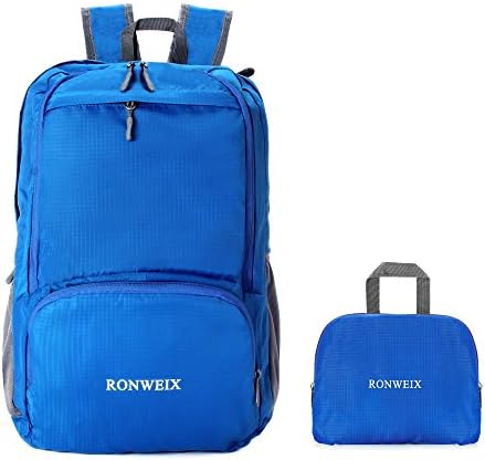 Ronweix 35L Lightweight Packable Durable Travel Hiking Backpack Daypack (Blue)