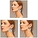 Zealmer Spiral Hoop Earrings Set Vintage Tribal Swirl Earrings for Women 3 Pairs/Set Silver