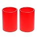 GiveU 3X4 Inches Flameless Plastic Pillar Led Candle With Timer,Battery Operated for Valentine's Day Decor,Red,Pack of 2