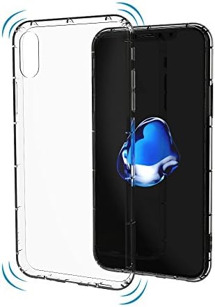 Taimount iPhone X Case, iPhone 10 case Four Corner Cover with Air Buffer and Shock Absorber Technology iphone x clear case Baby Grade Environmental Silicone Material (HD)