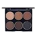 Ucanbe 6 Color Contour Kit Bronzer Face Powder Palette Contouring Makeup Set with Mirror,#3