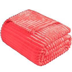 Vessia Flannel Fleece Twin Blanket for