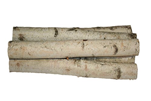 X Large White Birch Logs Set of Fireplace, 24" Long x 3-4 Diameter (set of 5logs)