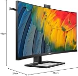 Philips 40B1U6903CH 40" 5K Curved IPS Monitor Thunderbolt 4 Docking KVM Webcam view 7