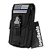 IronSeals AQ Tactical Cell Phone Holster Pouch, Tactical Smartphone Pouches EDC Cellphone Case Molle Gadget Bag Molle Attachment Belt Holder Waist Bag with US Flag Patch