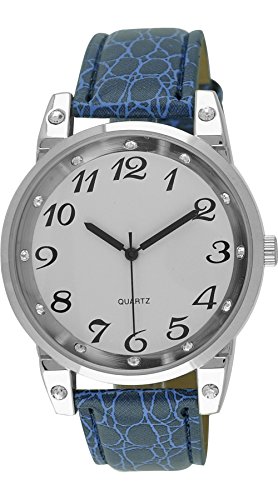 Moulin womens contemporary blue strap watch #17710.68884