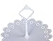 VILAVITA 3-tier Cupcake Stand Round Dessert Tower Iron Cupcake Holder Display Cake Stand for Wedding Birthday Party Celebration, White