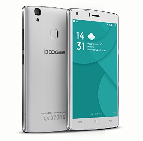 Doogee X5 MAX, 4000mAh batería, huella digital, 8MP + 8MP cámara, Android 6.0, 5 pulgadas HD LCD, smartphone libre...