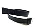 KSUC Supplies Black Leather Plain Scottish Highland Kilt Belt With Celtic Design Chrome Buckle. (Extra Large)