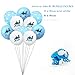 LIITA 38 Pack Cute Shark Party Decorations - Happy Birthday Banner,Mini Shark Balloons,Cake Topper-Shark Theme Party Supplies