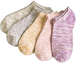 Aschic Women's Cotton No Show Socks Low Cut Thin Socks(5 pack) (5 Colors, One size)