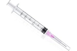 ZOGSNTON 3ml Syringes with Needles 18G-1Inch, Lab Sample Injection Syringes for Industrial Scientific Labs, Liquids Measuring and Dispensing - 50 Pack/Box