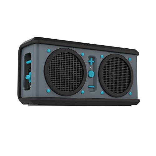 Skullcandy Air Raid Water-resistant Drop Proof Bluetooth Portable Speaker, Grey, Black and Hot Blue,