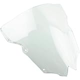 Beautyexpectly Double Bubble Windscreen Front Windshield Motorcycle Fits for Yamaha YZF-R6 YZF R6 600 2008-2016 (Clear)