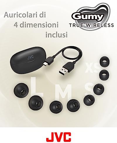 , Cuffie Bluetooth True Wireless HA-Z77T, Bluetooth 5.3, Resistenti agli Schizzi, Design Ergonomico, Cuffie Wireless con Batteria Fino a 24 ore, Ricarica Rapida, 3 Sound Mode Disponibili, Black