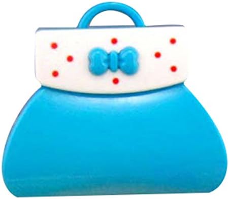 Candy Colors Cute Handbag Style Contact Lens Case Portable Travel Mini Set for Eye Care Container Storage Box with Mirror Holder (BLUE)