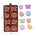 6 Pack Silicone Baking Molds, Dinosaur Mold Forest Theme Animal Mould with Shape of Dinosaur,Bear,Lion,Bee,Butterfly Etc, Food Grade Kid Molds for Cake Candy Chocolate Jelly Ice Cube Small Soap Making